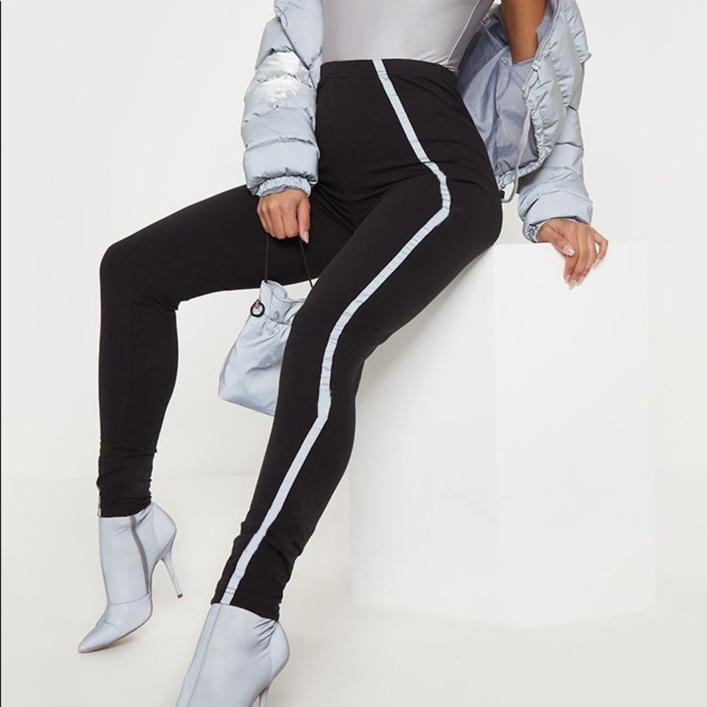 Prettylittlething reflective tape leggings